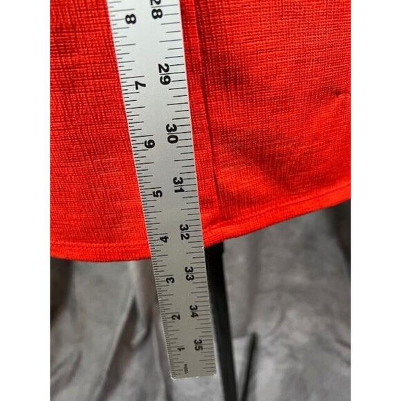 Society Girl Womens Blouse Red Crochet 3/4 Sleeve Boat Neck Ruche Polyester XL - Picture 6 of 7